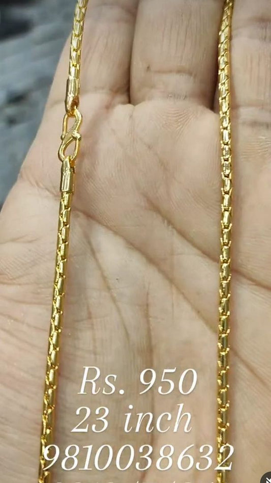 Gold Forming 25 Mg 23 Inch 2 mm 25 Gram Straight Chain By Chokerset CHWA0124