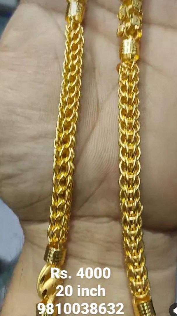 Gold Forming 200 Mg 20 Inch 8 mm 50 Gram Cylindrical Chain By Chokerset CHWA0130