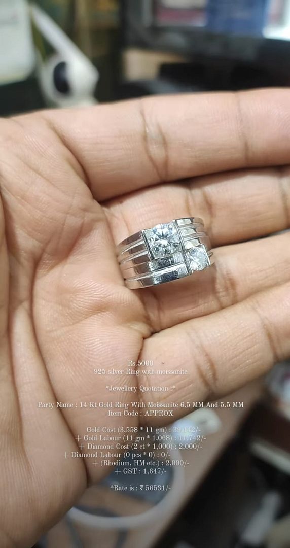Moissanite Ring By Chokerset MDR6020
