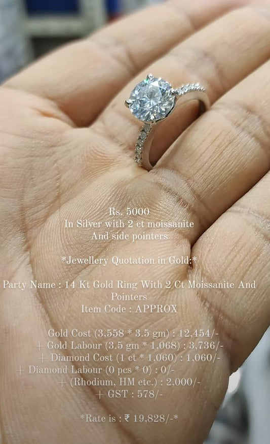 Moissanite Ring By Chokerset MDR6039