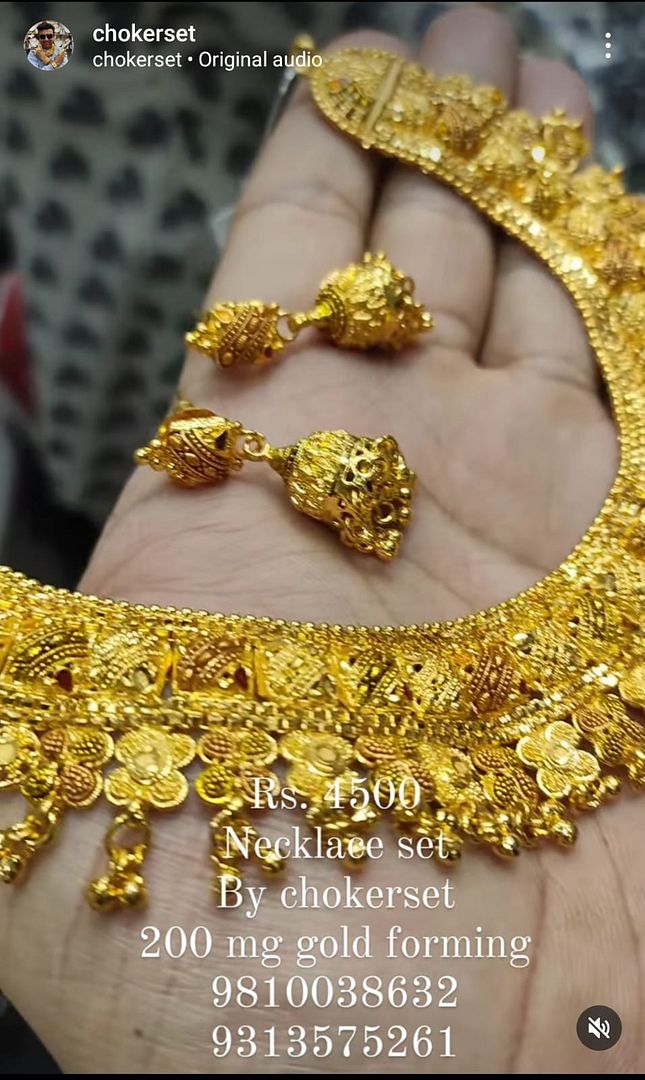 Gold Forming Necklace In Gold Colour And Gold Plating By Chokerset NKWA0240