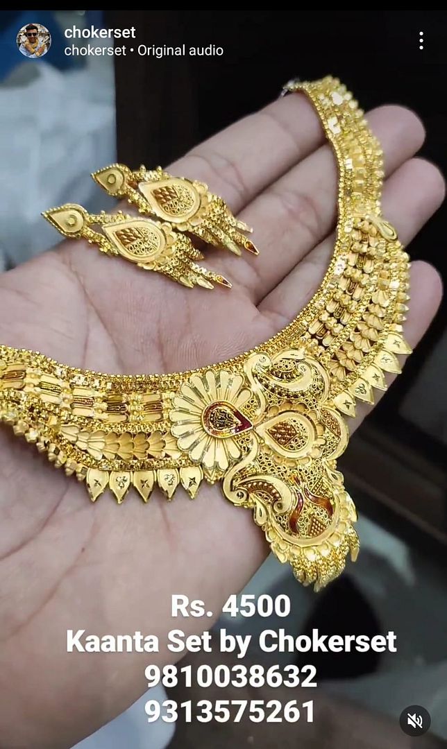 Gold Forming Necklace In Gold Colour And Gold Plating By Chokerset NKWA0262