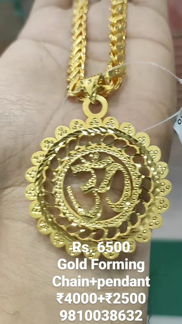 Gold Forming Chain Pendant Combo By Chokerset CPWA0061