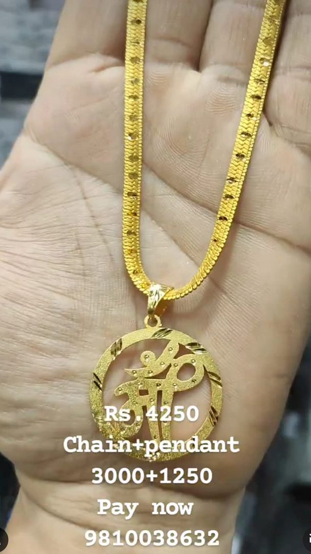 Gold Forming Chain Pendant Combo By Chokerset CPWA0067