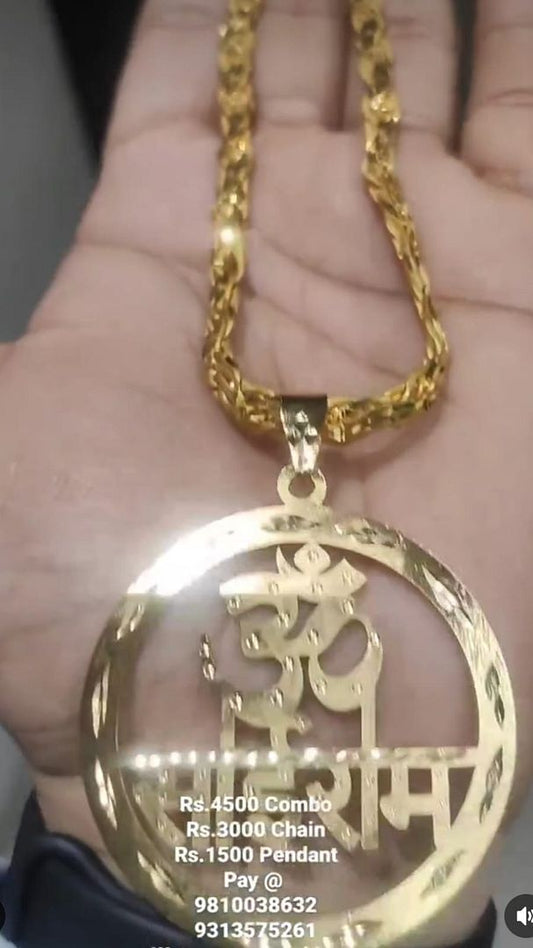 Gold Forming Chain Pendant Combo By Chokerset CPWA0083