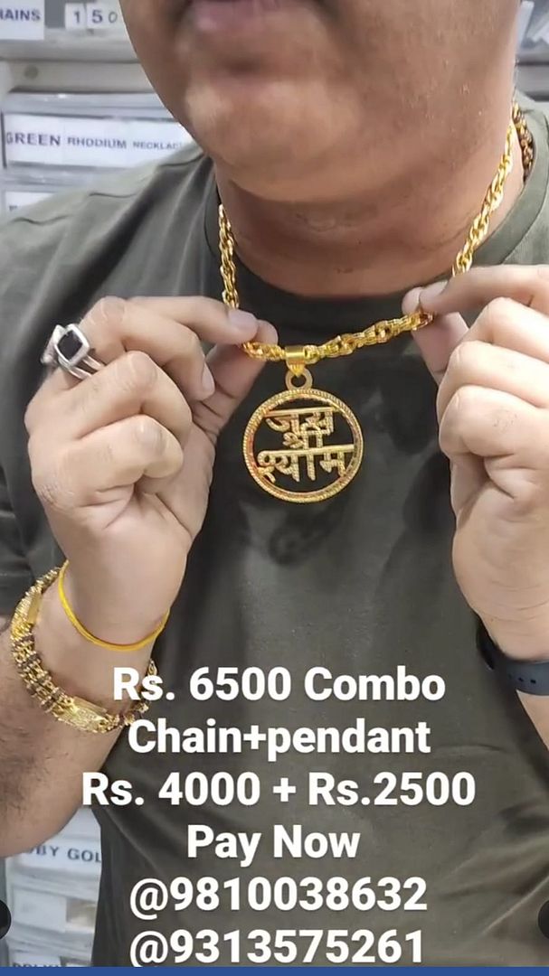 Gold Forming Chain Pendant Combo By Chokerset CPWA0085