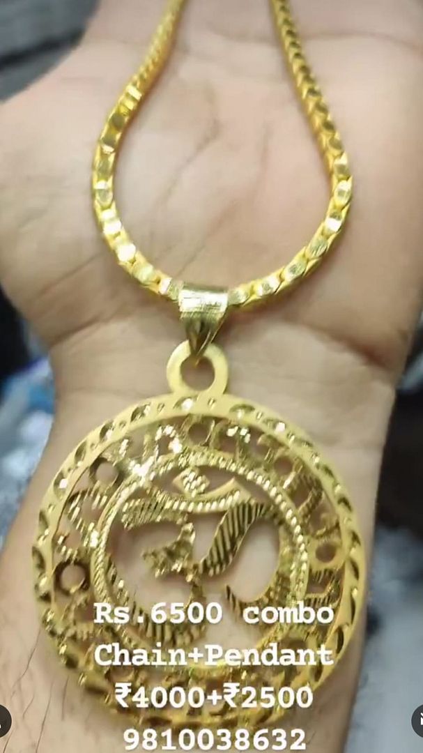 Gold Forming Chain Pendant Combo By Chokerset CPWA0091