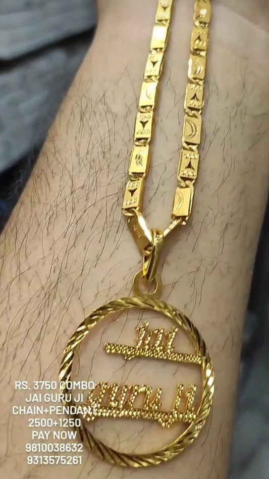 Gold Forming Chain Pendant Combo By Chokerset CPWA0093