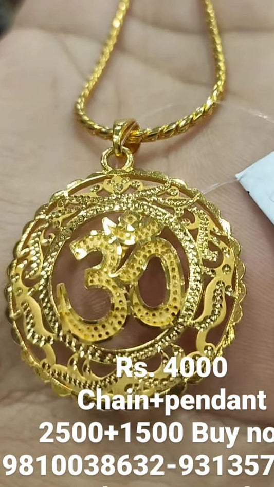 Gold Forming Chain Pendant Combo By Chokerset CPWA0105
