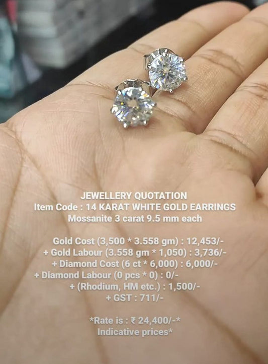Moissanite Diamond Earings MDSS0072