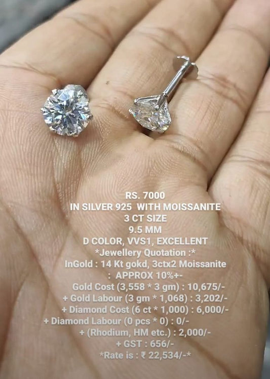 Moissanite Diamond Earings MDSS0075