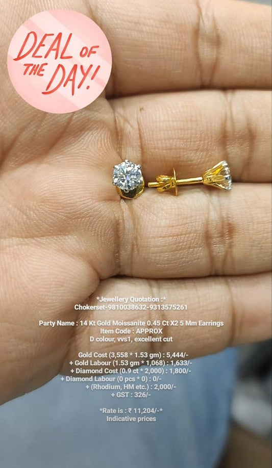 Moissanite Diamond Earings MDSS0082