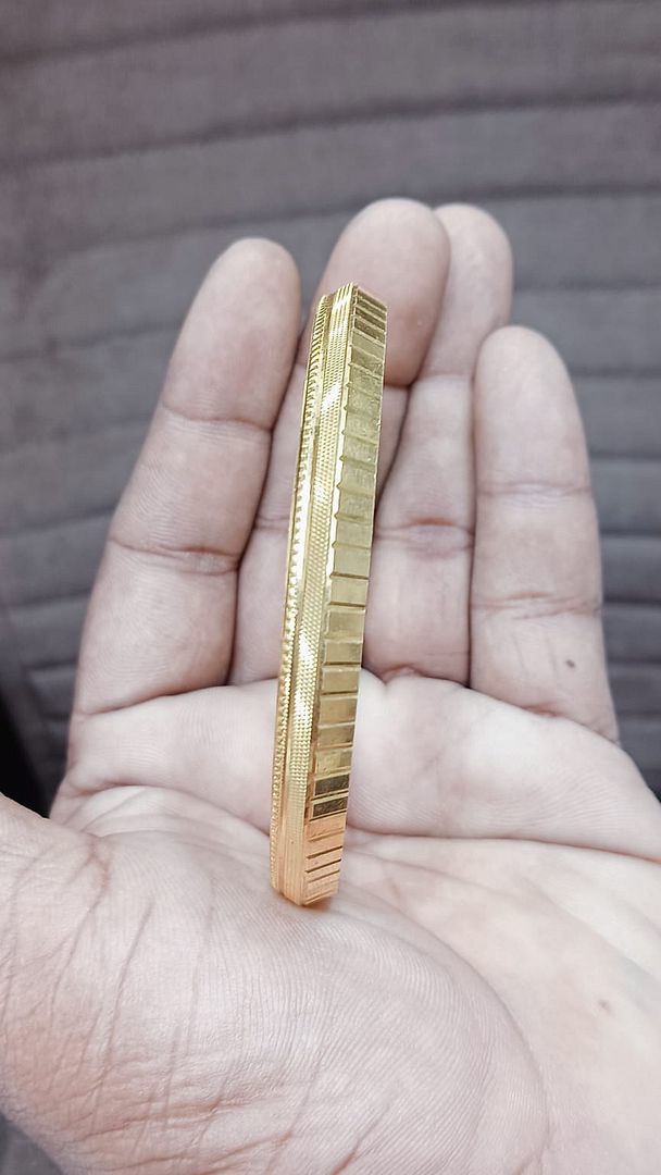 Gold Forming Gents Kada For Men 8.5 Gram* 18 MM-Plating Gold GFGK10