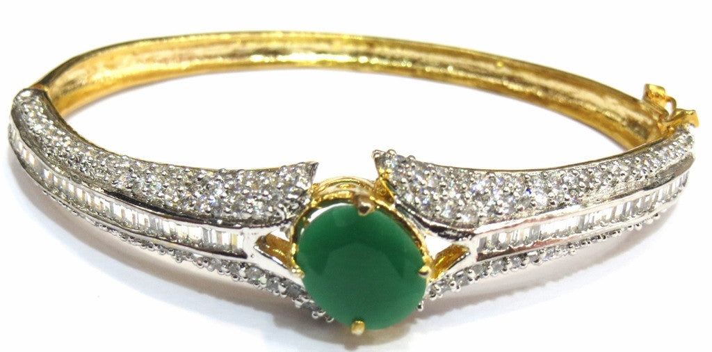Jewelshingar  Bracelet bangle Cuff For women Jewellery ( 7668-bcad-green ) - JEWELSHINGAR