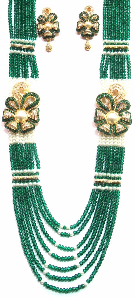 Jewelshingar String Necklace Set For Women Jewellery ( 9474-sms-green ) - JEWELSHINGAR