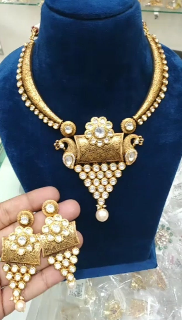 Jewelshingar Pollki Kundan Necklace For Women ( 201110ACS )