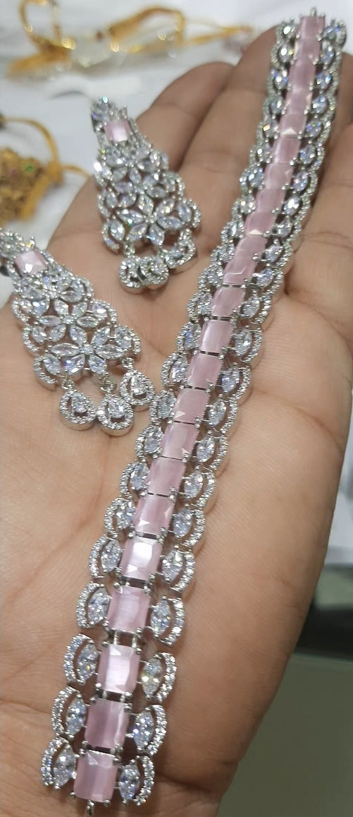 Jewelshingar pink Necklace (122237NAD)
