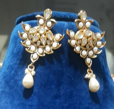 JEWELSHINGAR  kundan Necklace PENDANT with earrings(005353ACP)