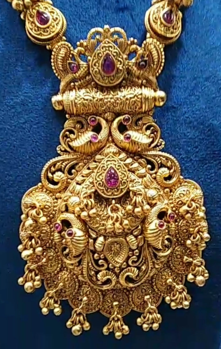 Jewelshingar Antique long Raani Haar Necklace Set In Fine Quality Jewellery (221155AST)