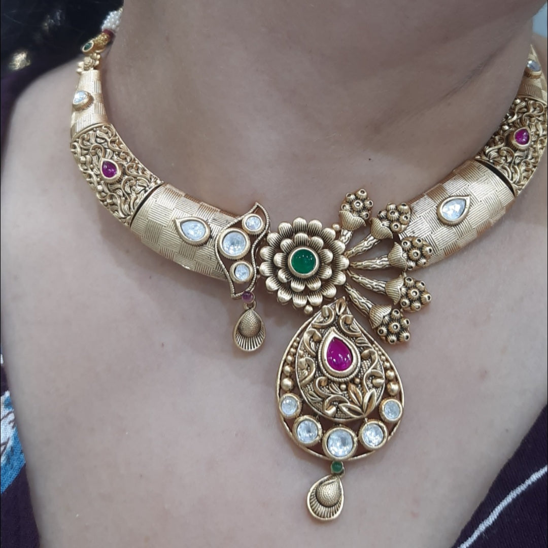 Jewelshingar Fine Antique Necklace (155135AST)